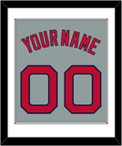 Boston Name & Number - Road Gray - Single Mat 1