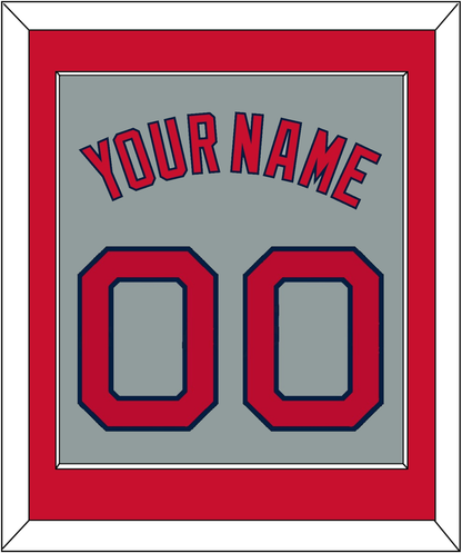 Boston Name & Number - Road Gray - Essential Tier 2