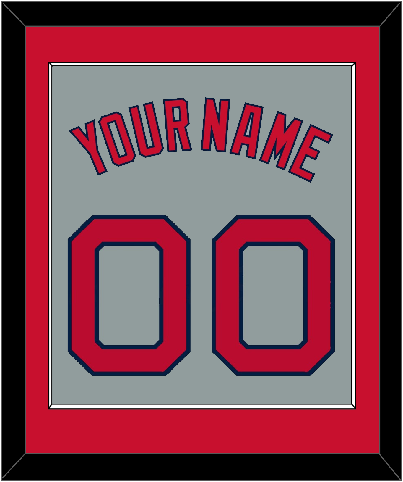 Boston Name & Number - Road Gray - Essential Tier 2