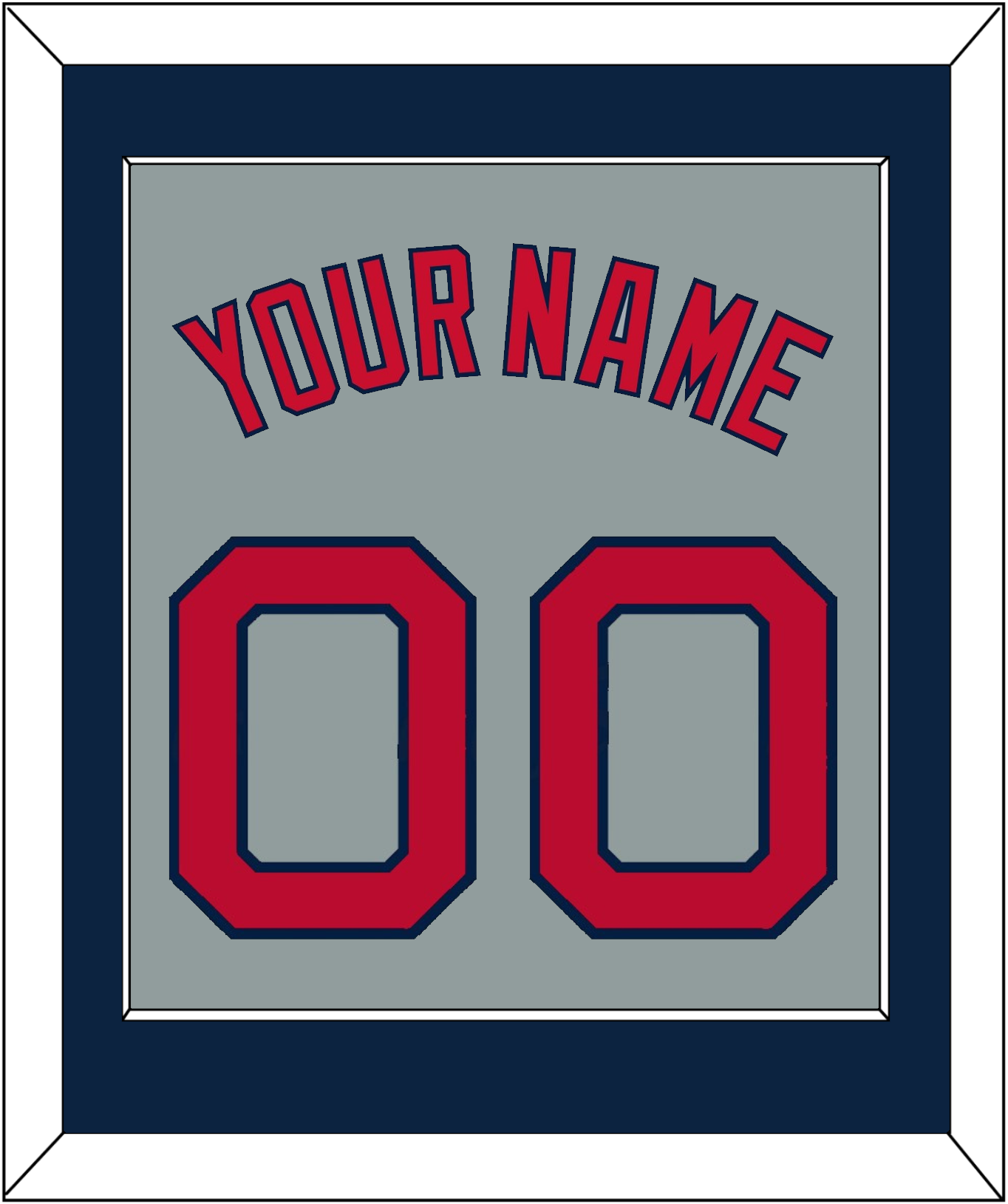 Boston Name & Number - Road Gray - Essential Tier 3