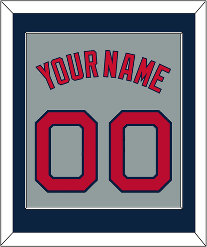 Boston Name & Number - Road Gray - Essential Tier 3
