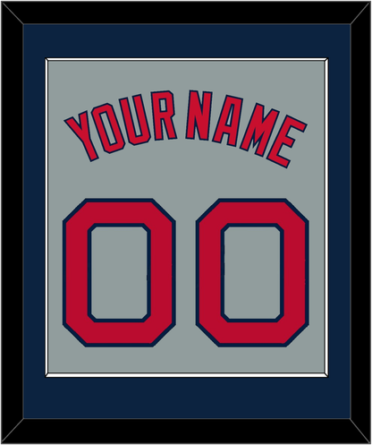 Boston Name & Number - Road Gray - Essential Tier 3