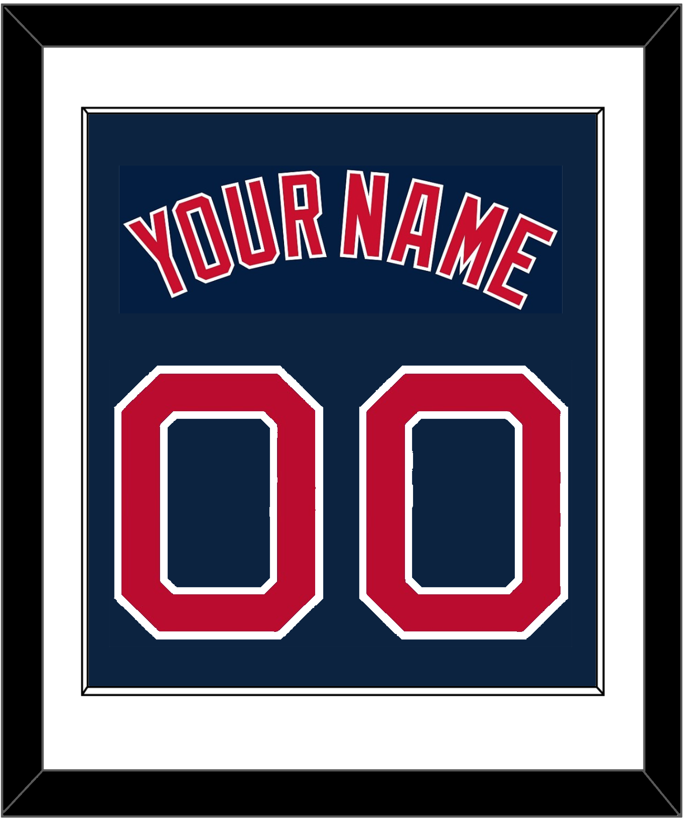 Boston Name & Number - Alternate Road Blue - Essential Tier 1