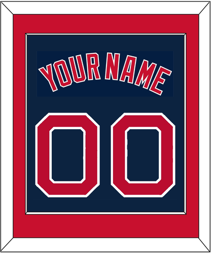 Boston Name & Number - Alternate Road Blue - Essential Tier 2