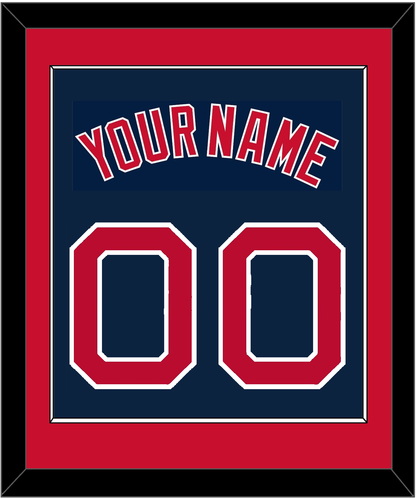 Boston Name & Number - Alternate Road Blue - Essential Tier 2