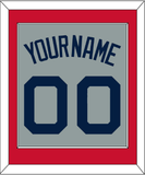 Boston Name & Number - Road Gray (2009-2013) - Single Mat 2