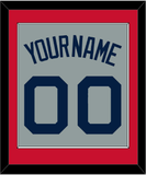 Boston Name & Number - Road Gray (2009-2013) - Single Mat 2