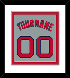 Boston Name & Number - Road Gray - Double Mat 1