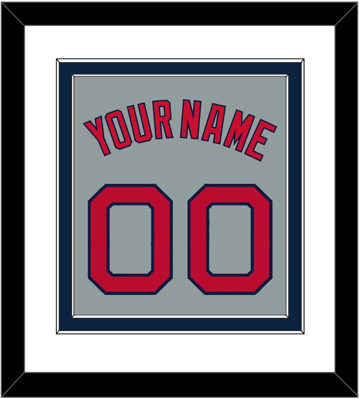 Boston Name & Number - Road Gray - Signature Tier 2