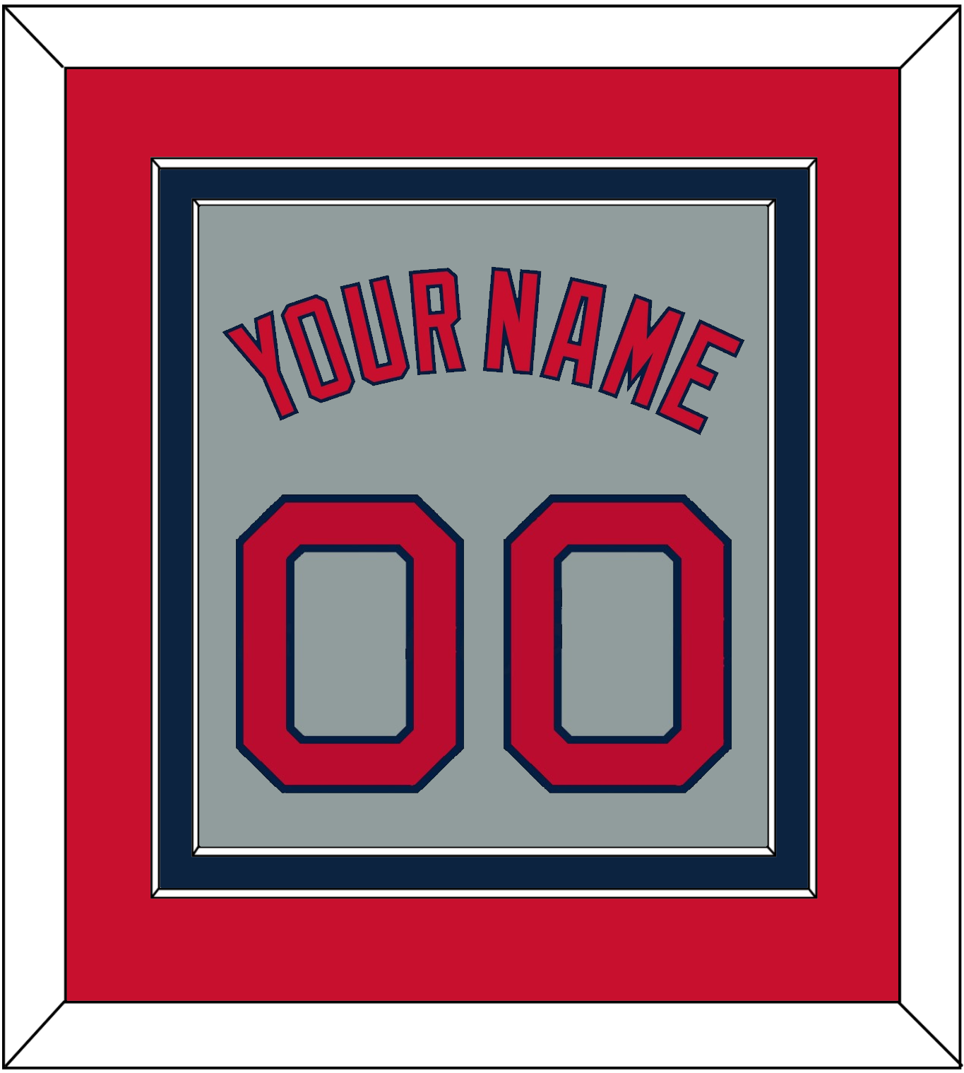 Boston Name & Number - Road Gray - Signature Tier 3