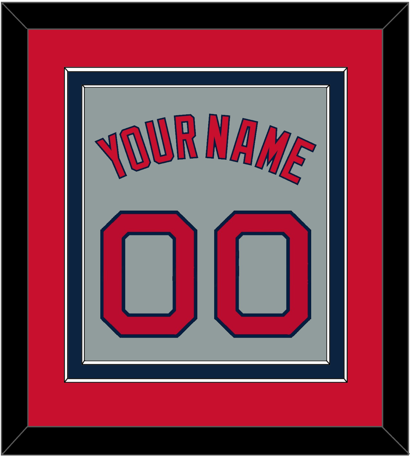 Boston Name & Number - Road Gray - Signature Tier 3