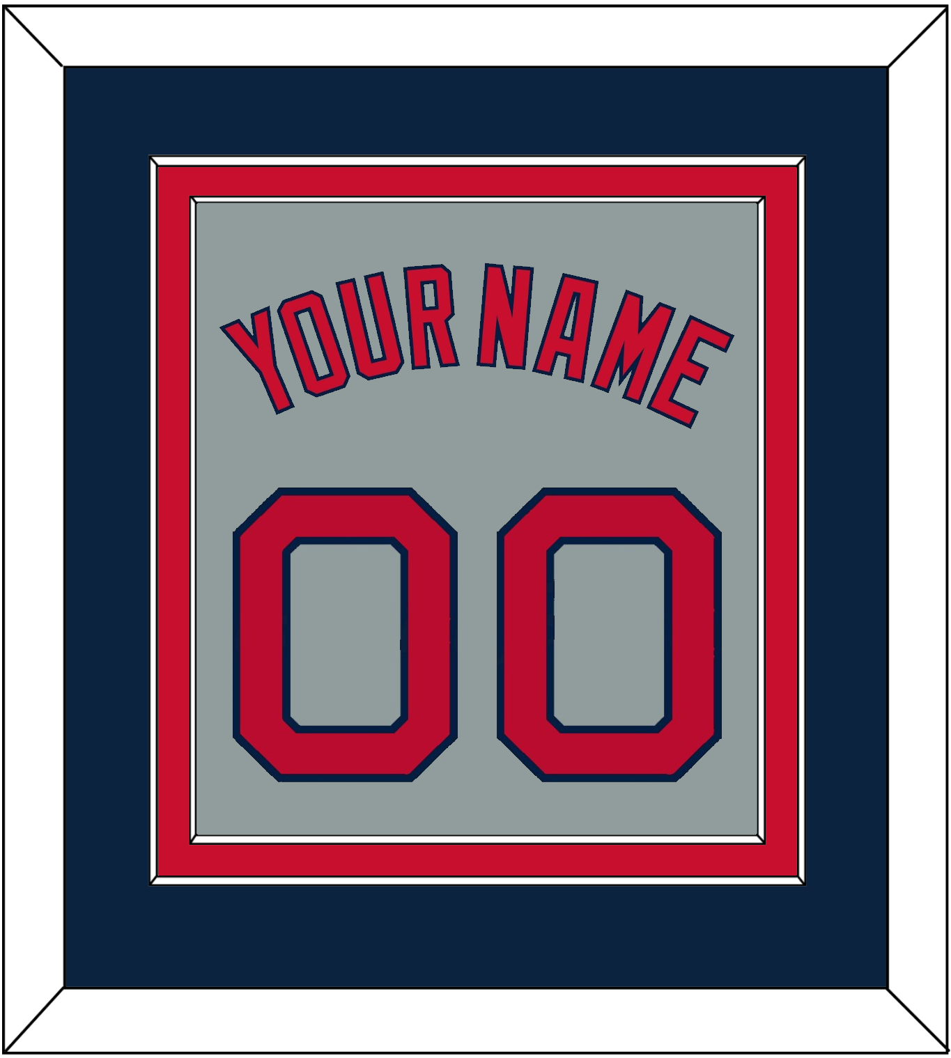 Boston Name & Number - Road Gray - Signature Tier 4