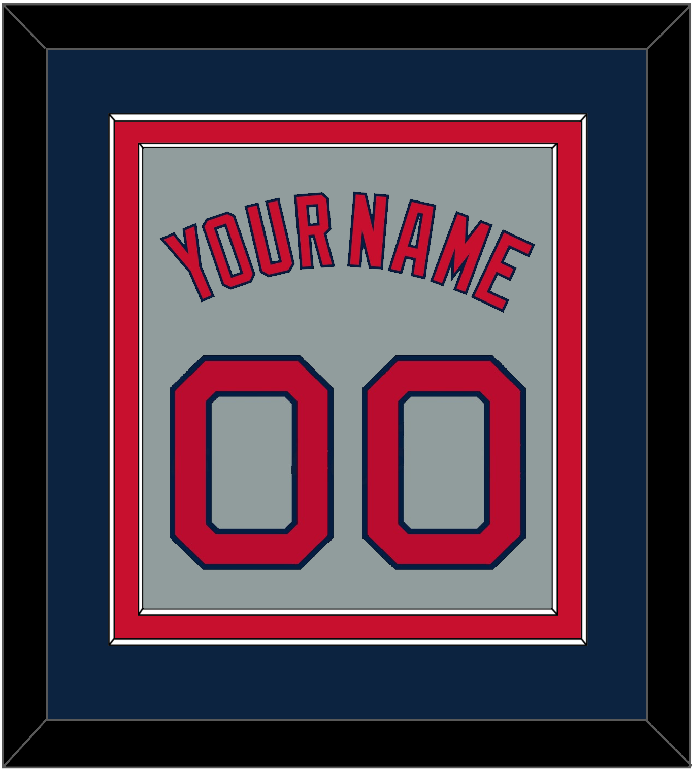 Boston Name & Number - Road Gray - Signature Tier 4