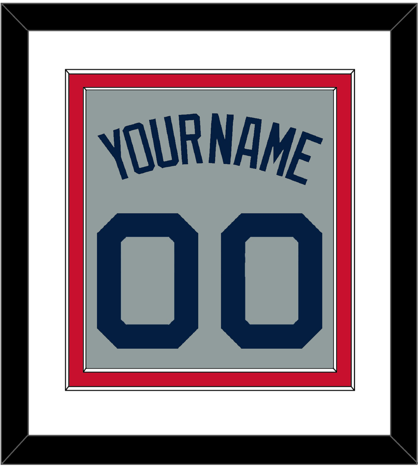 Boston Name & Number - Road Gray (2009-2013) - Signature Tier 1