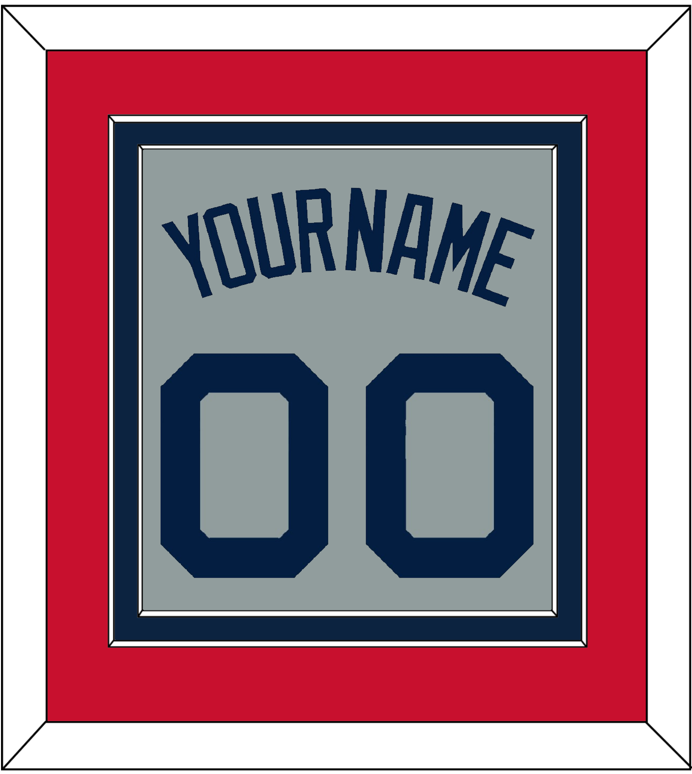 Boston Name & Number - Road Gray (2009-2013) - Signature Tier 2