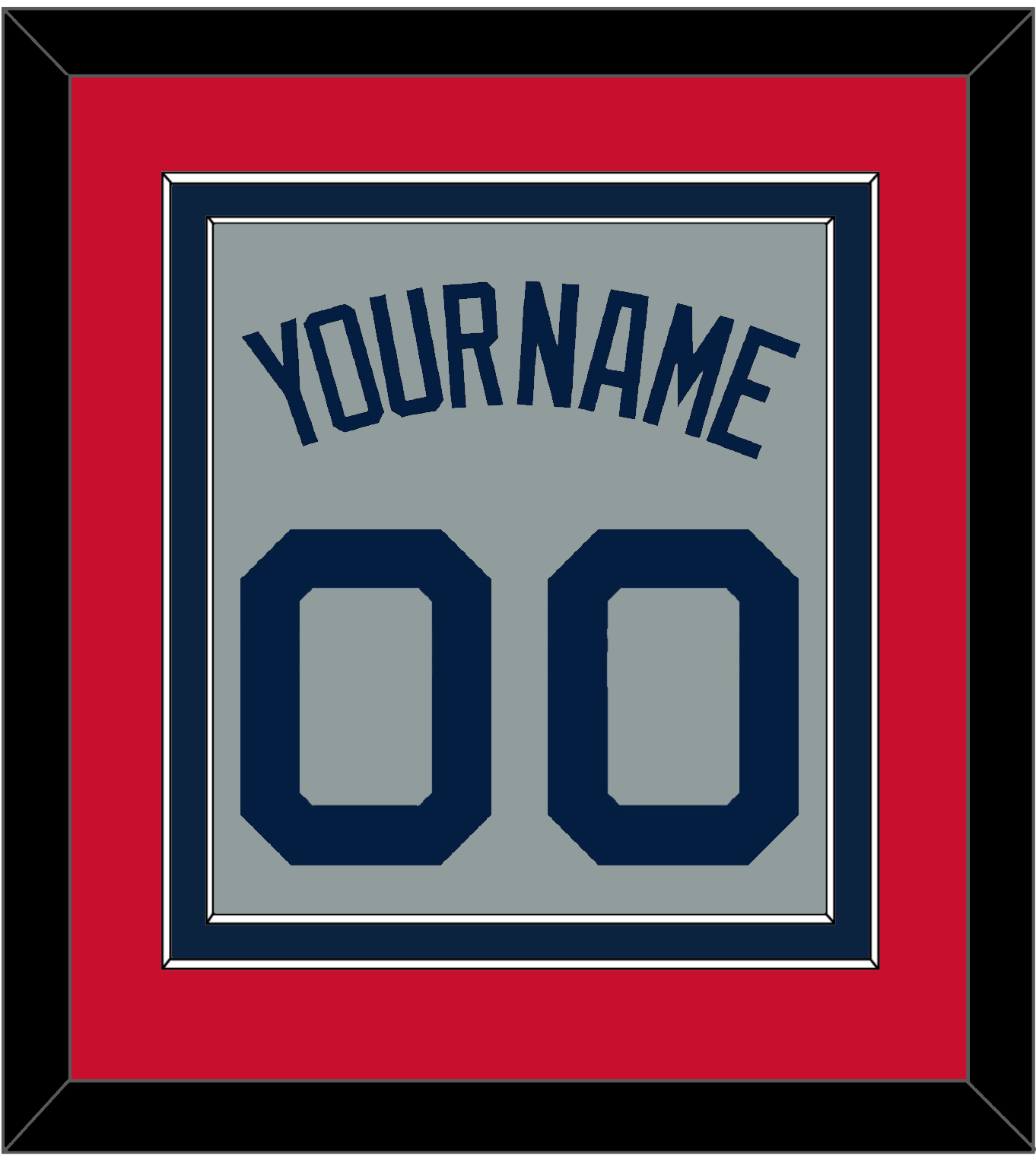 Boston Name & Number - Road Gray (2009-2013) - Signature Tier 2