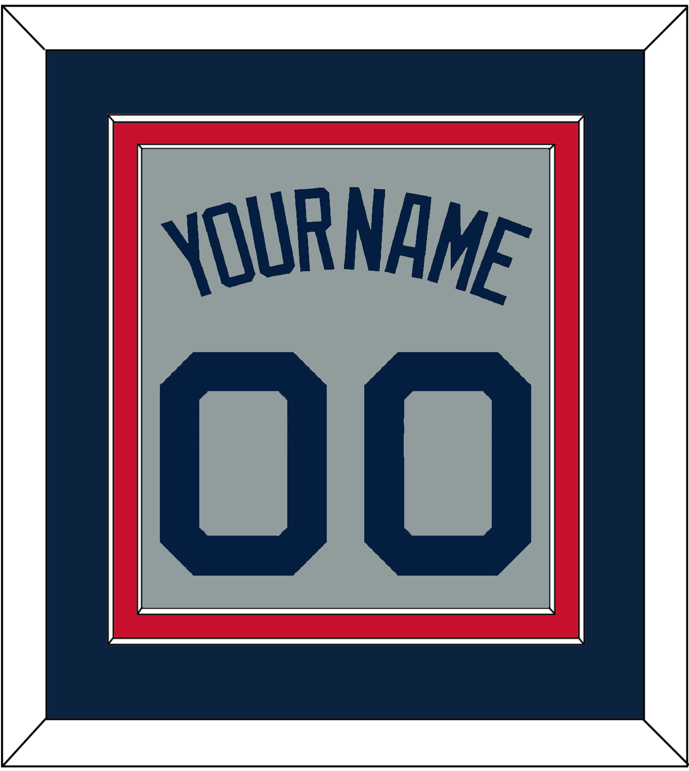 Boston Name & Number - Road Gray (2009-2013) - Signature Tier 3