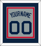 Boston Name & Number - Road Gray (2009-2013) - Double Mat 3