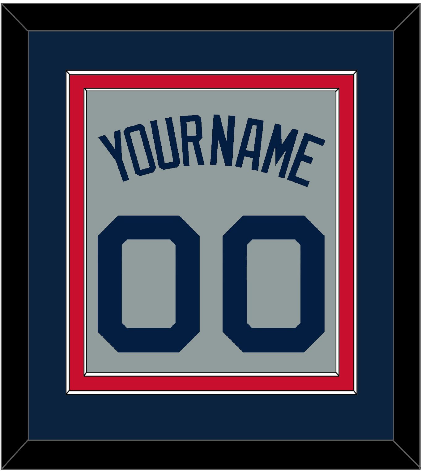 Boston Name & Number - Road Gray (2009-2013) - Signature Tier 3