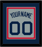 Boston Name & Number - Road Gray (2009-2013) - Double Mat 3