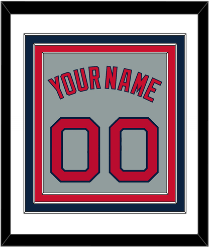 Boston Name & Number - Road Gray - Premier Tier 1