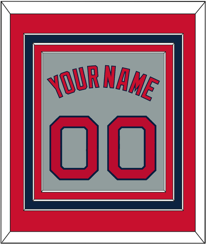 Boston Name & Number - Road Gray - Premier Tier 2