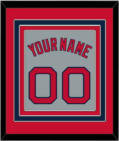 Boston Name & Number - Road Gray - Premier Tier 2