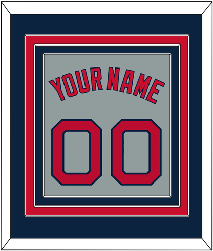 Boston Name & Number - Road Gray - Premier Tier 3