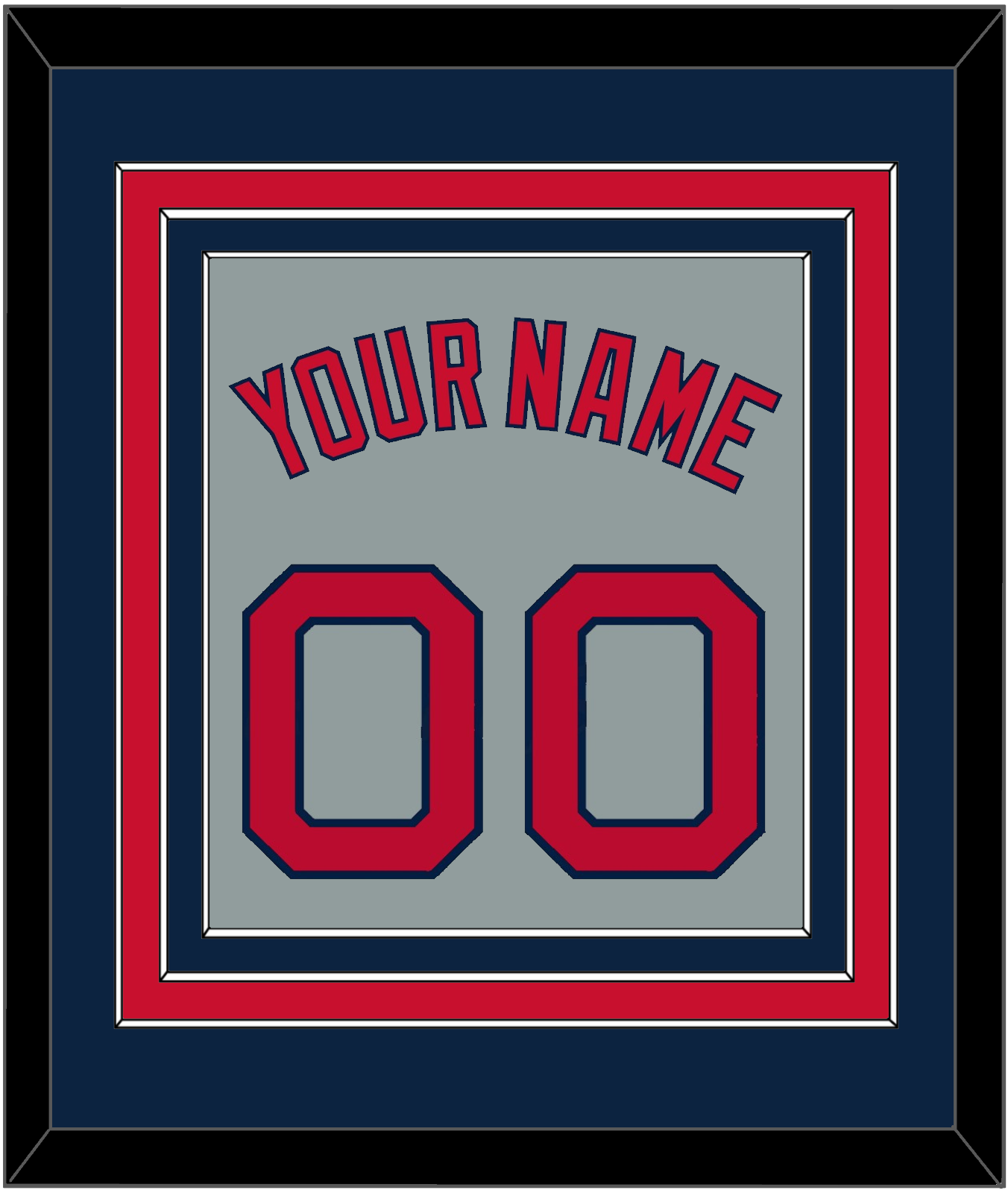 Boston Name & Number - Road Gray - Premier Tier 3