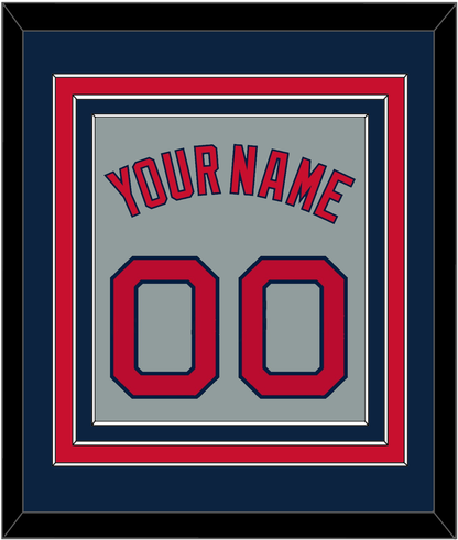 Boston Name & Number - Road Gray - Premier Tier 3