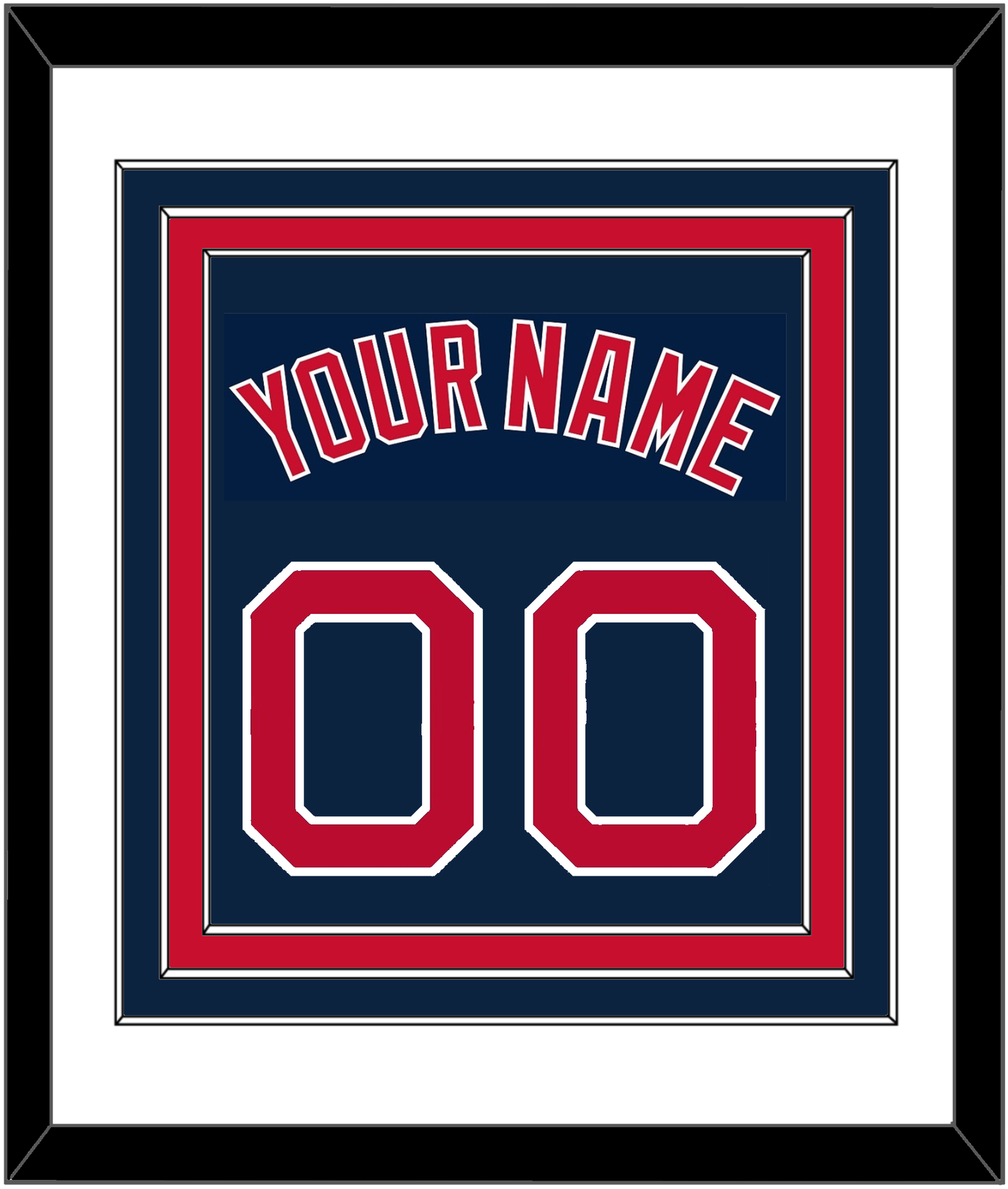Boston Name & Number - Alternate Road Blue - Premier Tier 1