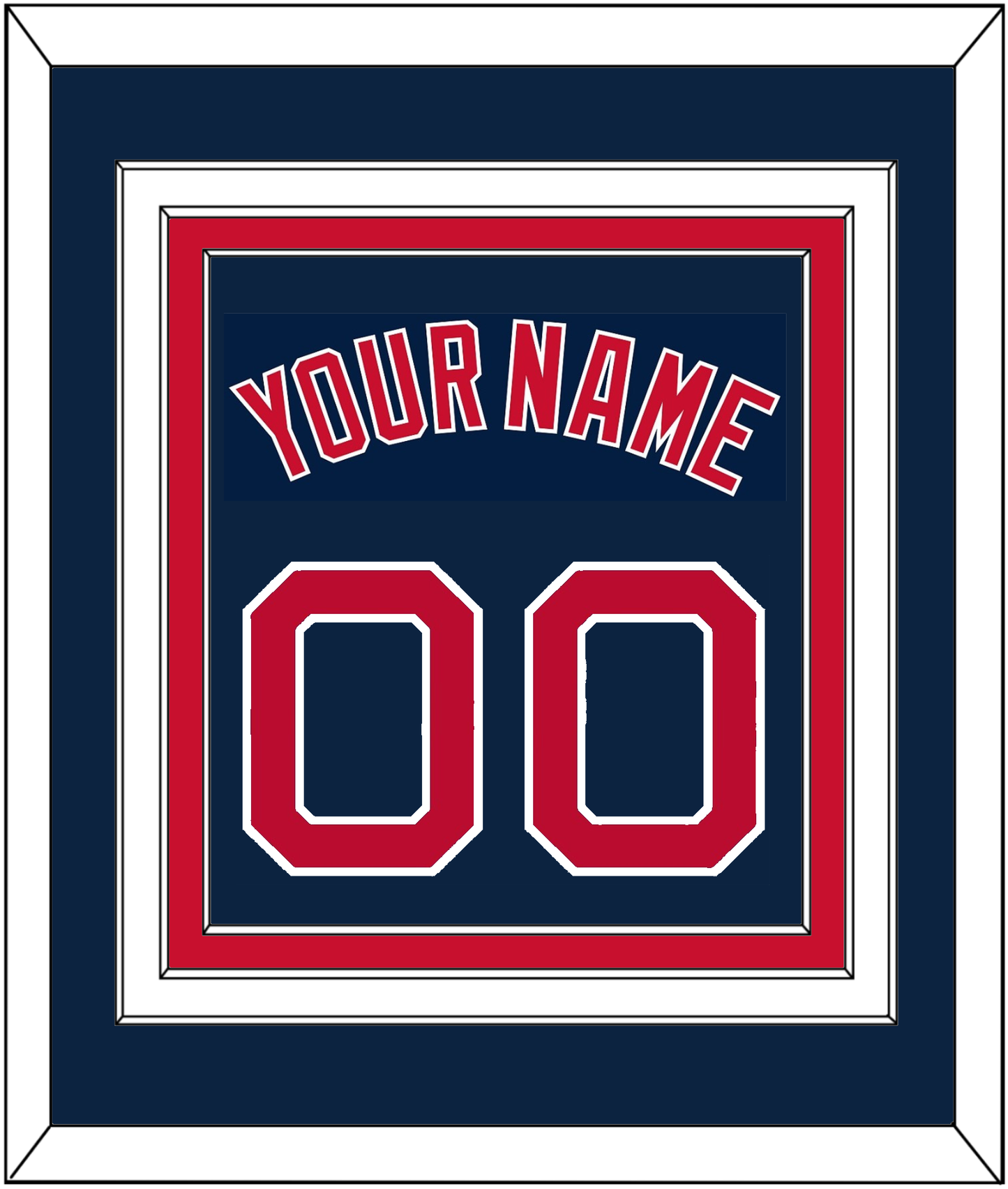 Boston Name & Number - Alternate Road Blue - Premier Tier 2