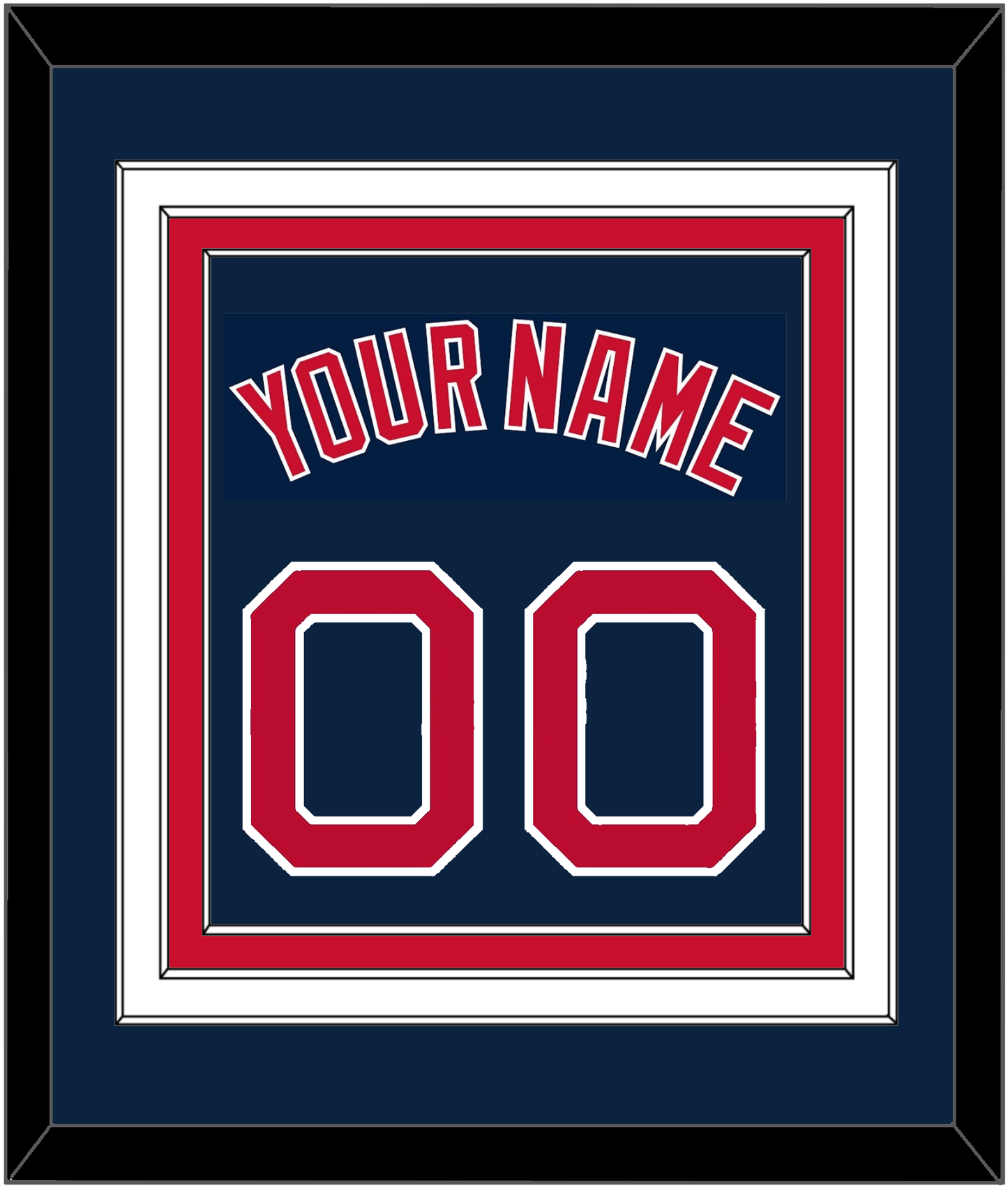Boston Name & Number - Alternate Road Blue - Premier Tier 2