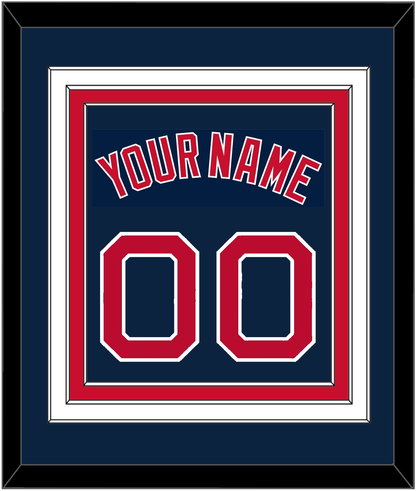 Boston Name & Number - Alternate Road Blue - Premier Tier 2