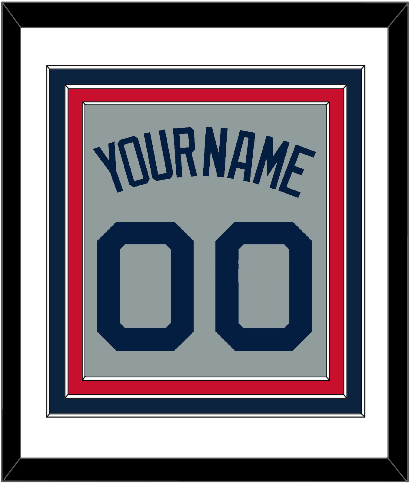Boston Name & Number - Road Gray (2009-2013) - Premier Tier 1