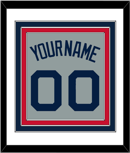 Boston Name & Number - Road Gray (2009-2013) - Premier Tier 1