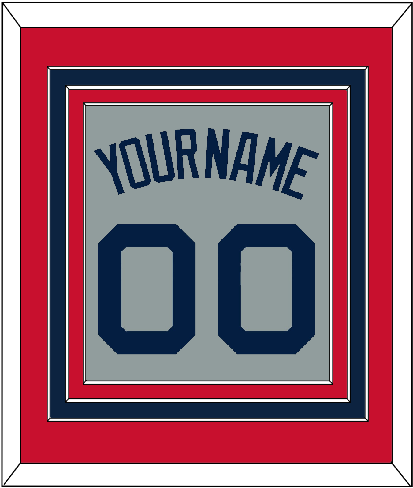 Boston Name & Number - Road Gray (2009-2013) - Premier Tier 2