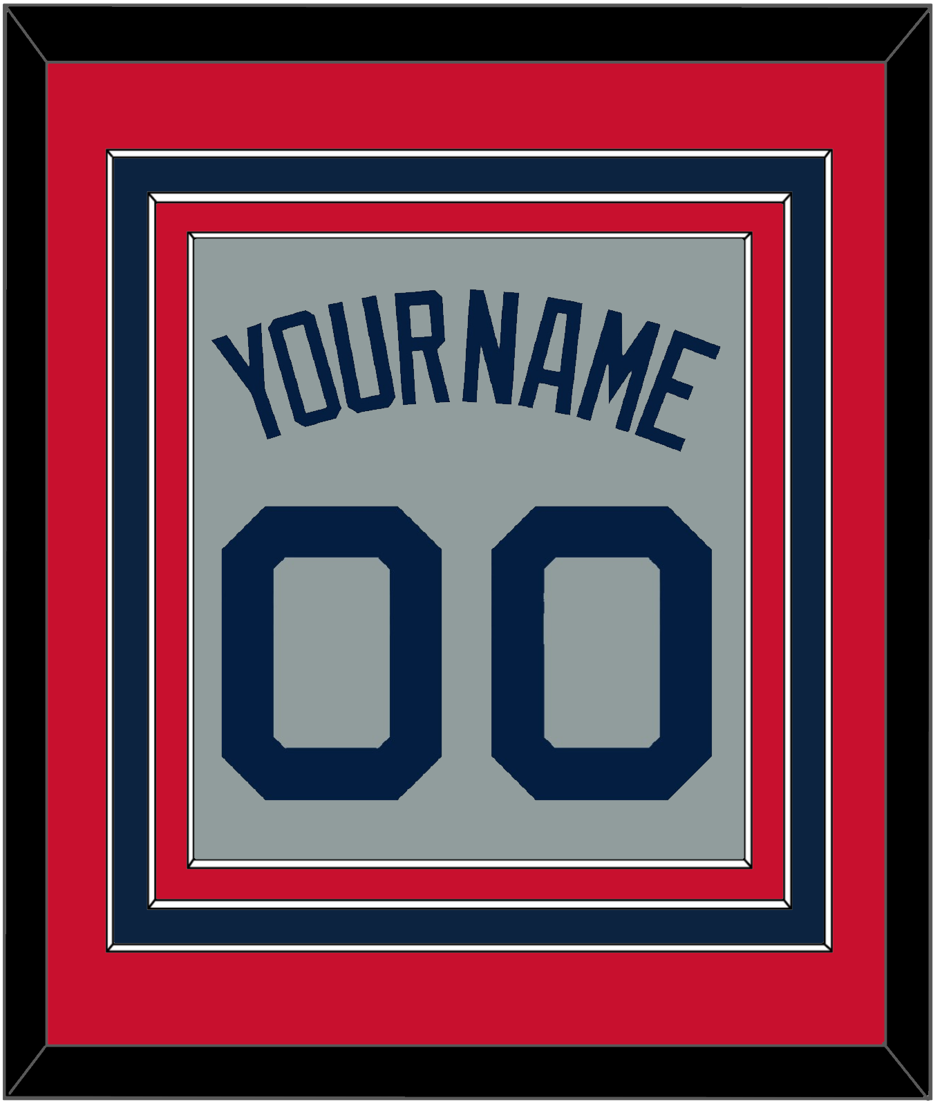 Boston Name & Number - Road Gray (2009-2013) - Premier Tier 2