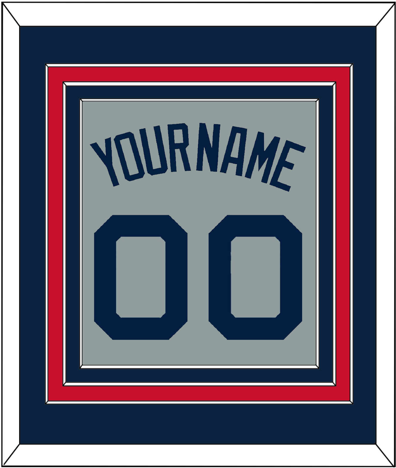 Boston Name & Number - Road Gray (2009-2013) - Premier Tier 3