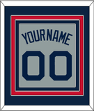 Boston Name & Number - Road Gray (2009-2013) - Triple Mat 3