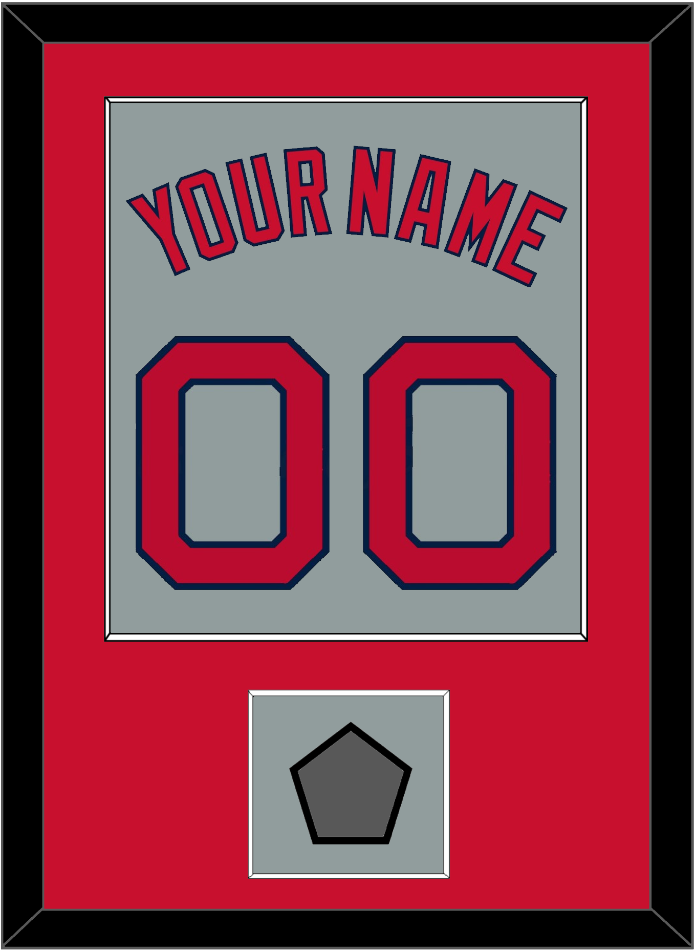 Boston Name, Number & World Series Champions Patch - Road Gray - Essential Tier 2