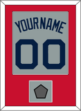 Boston Name, Number & World Series Jersey Patch - Road Gray (2009-2013) - Single Mat 2