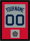 Boston Name, Number & World Series Jersey Patch - Road Gray (2009-2013) - Single Mat 2