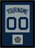 Boston Name, Number & World Series Jersey Patch - Road Gray (2009-2013) - Single Mat 3