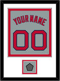 Boston Name, Number & World Series Jersey Patch - Road Gray - Double Mat 1