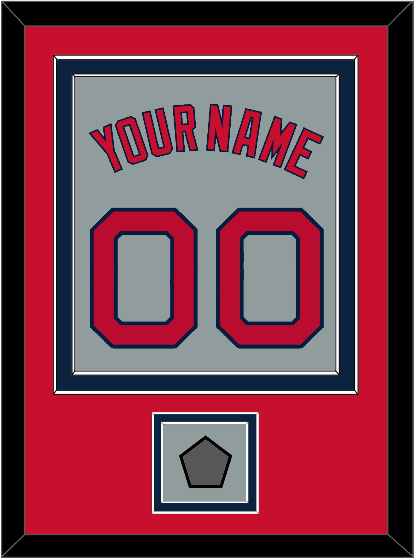 Boston Name, Number & World Series Jersey Patch - Road Gray - Signature Tier 3