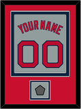Boston Name, Number & World Series Jersey Patch - Road Gray - Double Mat 3