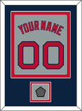 Boston Name, Number & World Series Jersey Patch - Road Gray - Double Mat 4