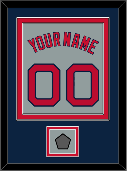 Boston Name, Number & World Series Jersey Patch - Road Gray - Signature Tier 4
