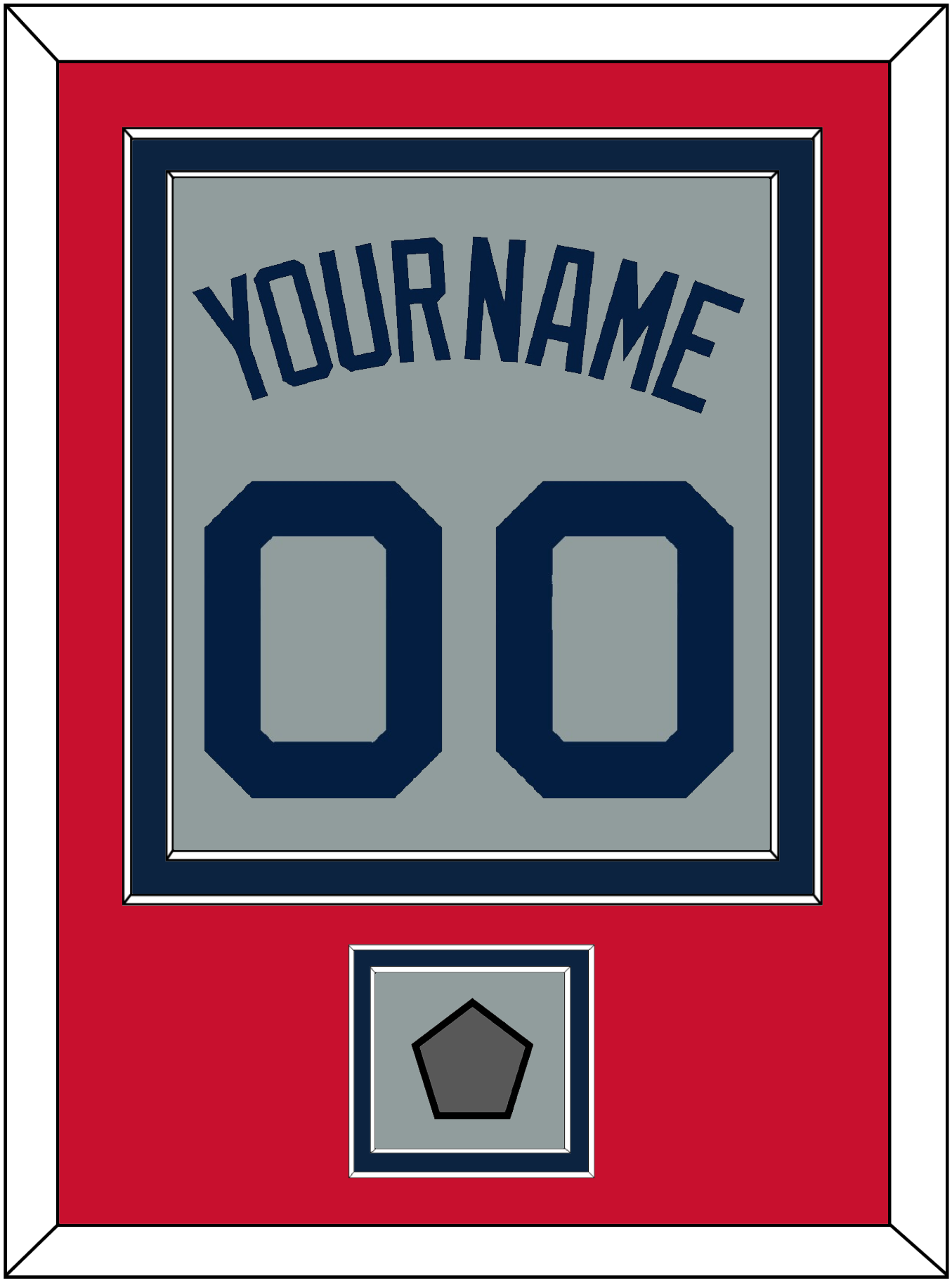 Boston Name, Number & World Series Champions Patch - Road Gray (2009-2013) - Signature Tier 2